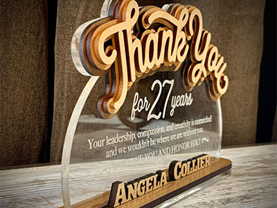 acrylic laser cutter in the advertising industry