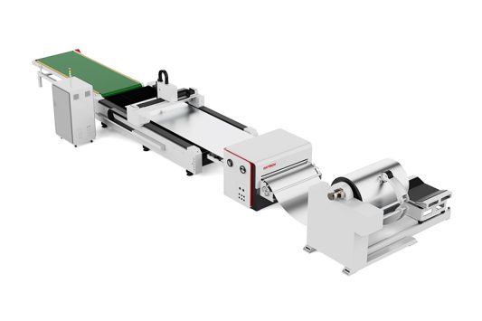 Coil Fed Laser Cutting Machine with Decoiling and Levelling coil fed laser cutting