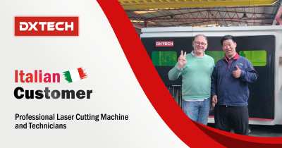 DXTECH 1530SPT fully enclosed stainless steel carbon steel laser cutting machine in Italy
