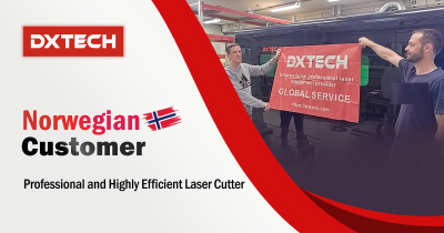DXTECH 2012Q series 3KW enclosed laser cutting machine in Norway