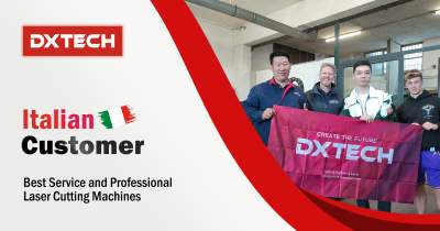 DXTECH 6KW FL series metal laser cutting machine in Italy